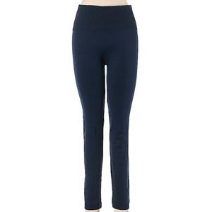 Sofra Fleece Lined Seamless Legging Navy Blue OS